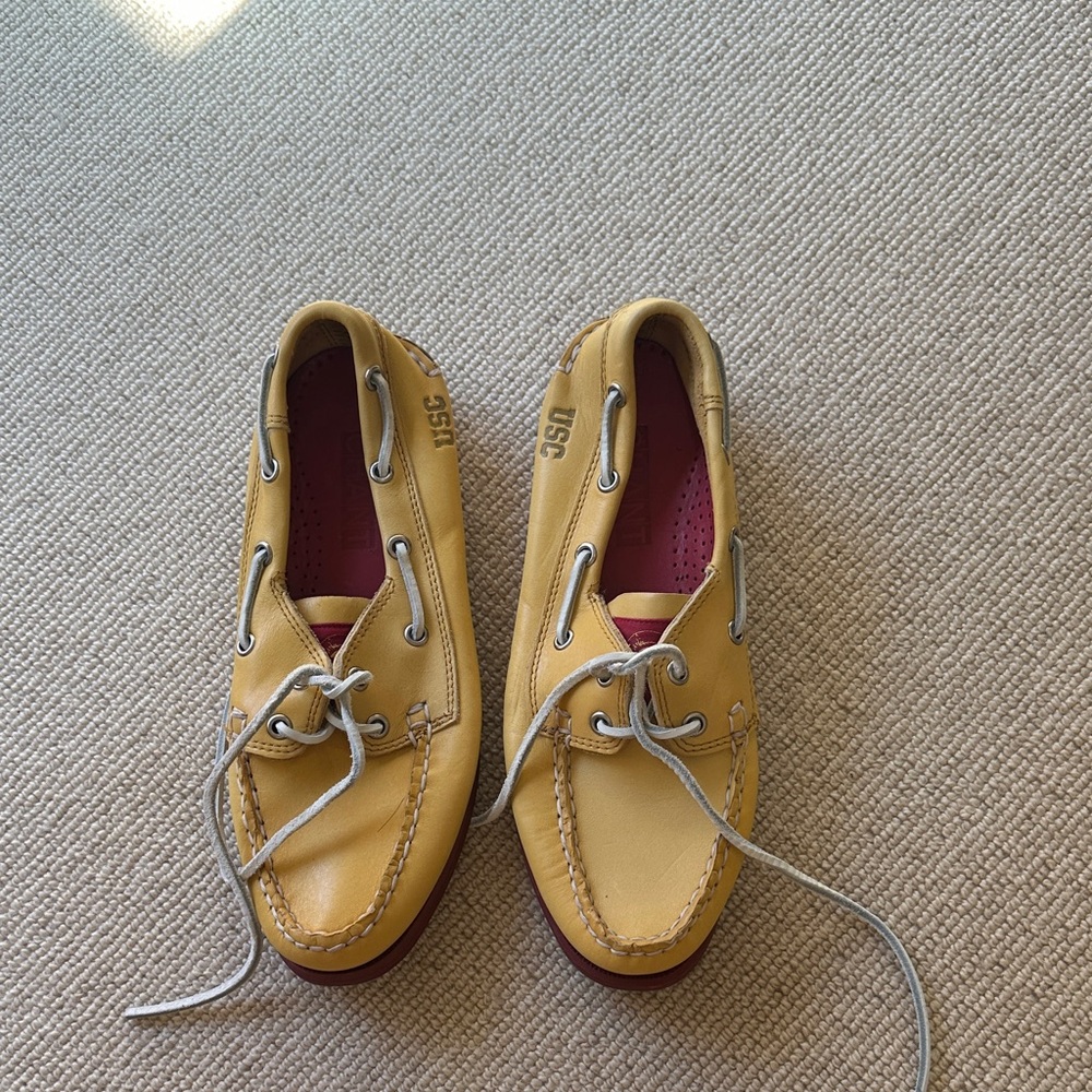 USC trjan Yellow Boat Shoes 9